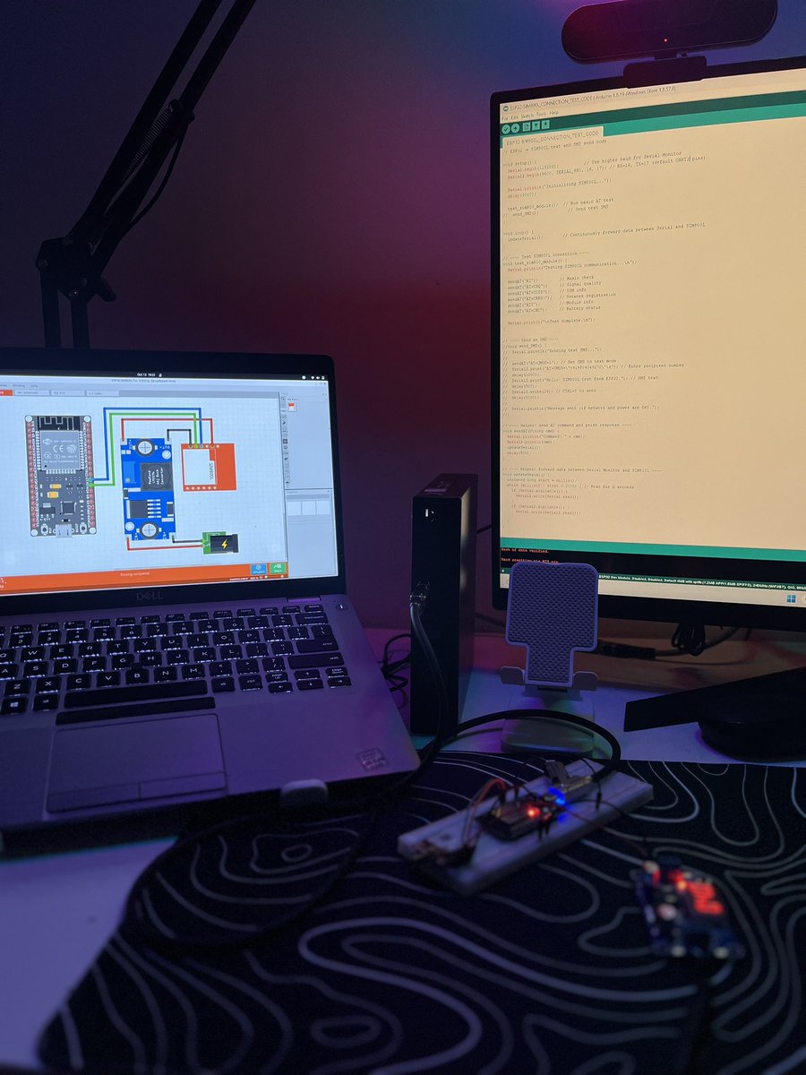 mbahScript's tweet image. The magic happens when ESP32 meets SIM800L — connectivity unlocked.

#ESP32 #SIM800L #IoTProjects #TechInnovation #ArduinoCommunity #EmbeddedEngineer