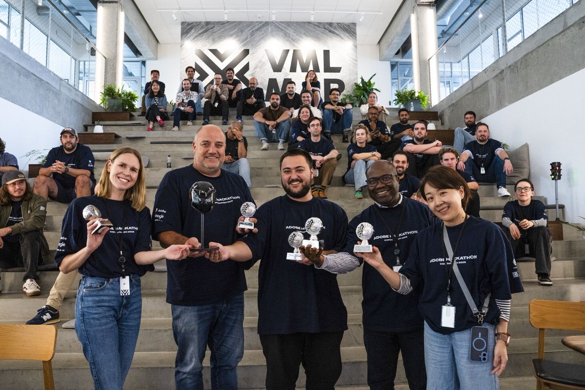 vml_global's tweet image. Innovation, collaboration and impact.

This year’s Adobe Hackathon in Copenhagen brought it all. 25 participants from across VML’s global network and our clients tackled Agentic AI challenges to unlock new audience insights and elevate user experiences.

#VML
