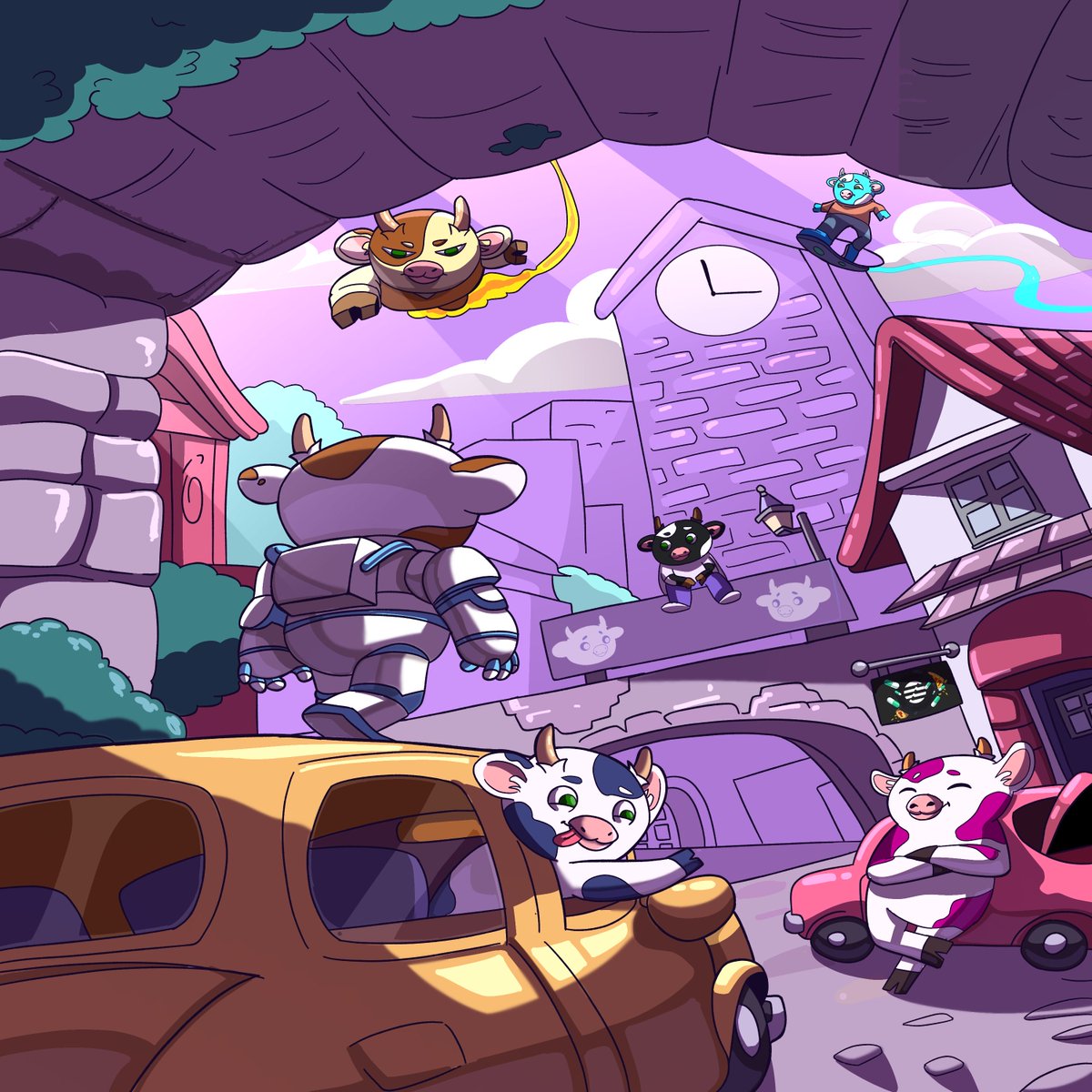 🚨 BOVINIA GIVEAWAY! 🐄 

Gm <a href="/Aptos/">Aptos</a> Fam 💜

Starting this morning with some freebies, if you’re a fellow NFT collector you’ll love it. 

5 OG Spots locked and loaded for the $APT NFT Genesis Drop! 

ENTRY IS EASY: 

Follow me, <a href="/BoviniaX/">Bovinia</a> , &amp; <a href="/APTOS_Borgs/">APT_Borgs</a> 

Like + Retweet 

Tag 2