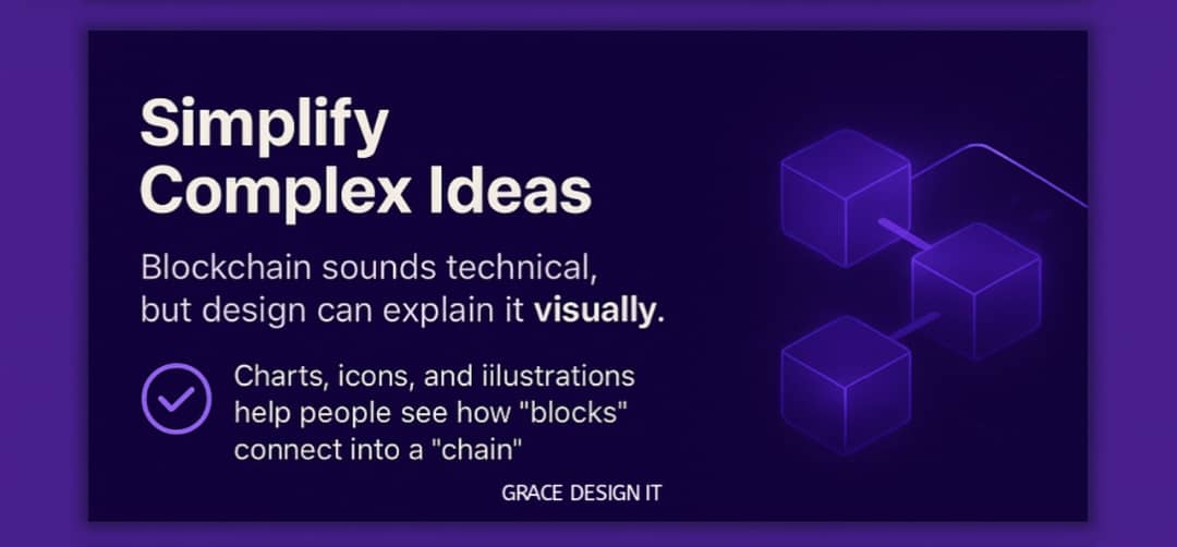 GraceLinus22's tweet image. Blockchain may sound like code and data, but design makes it click.

It turns confusion into clarity, fear into trust, and innovation into something everyone can understand.

check our carousel designs 👇👇👇

#GraceDesignIt 
#BlockchainDesign 
#Creativity.
#graphicdesignce