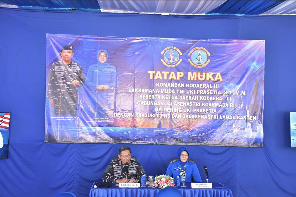 Kodaeral_III's tweet image. KUNJUNGAN KERJA DANKODAERAL III KE LANAL BANTEN: PERKUAT SOLIDARITAS DAN PEDULI KEMANUSIAAN

#tnial #tniangkatanlaut #jalesvevajayamahe #kodaeraliii #bhaktinalayudha