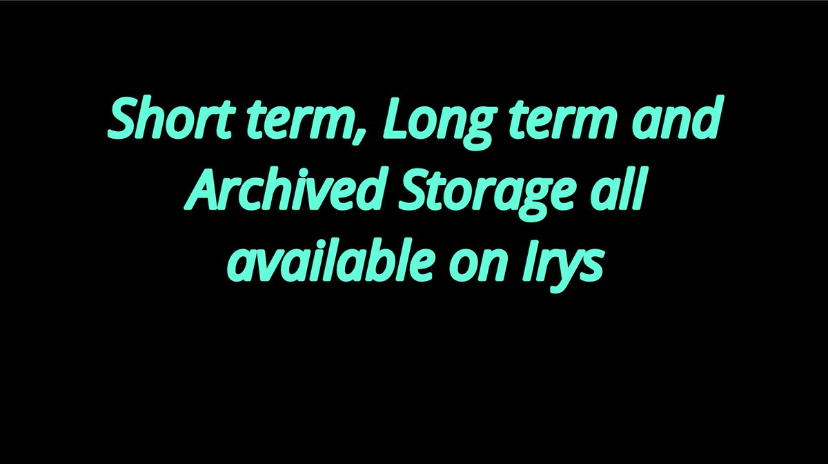 Permanent storage sounds cool, but not every piece of data needs to be stored forever.

That's why <a href="/irys_xyz/">Irys (✧ᴗ✧)</a> lets you store data for as long as it’s useful, whether it's short-term, long-term, or archived storage.

It keeps everything balanced, efficient, and built to last.