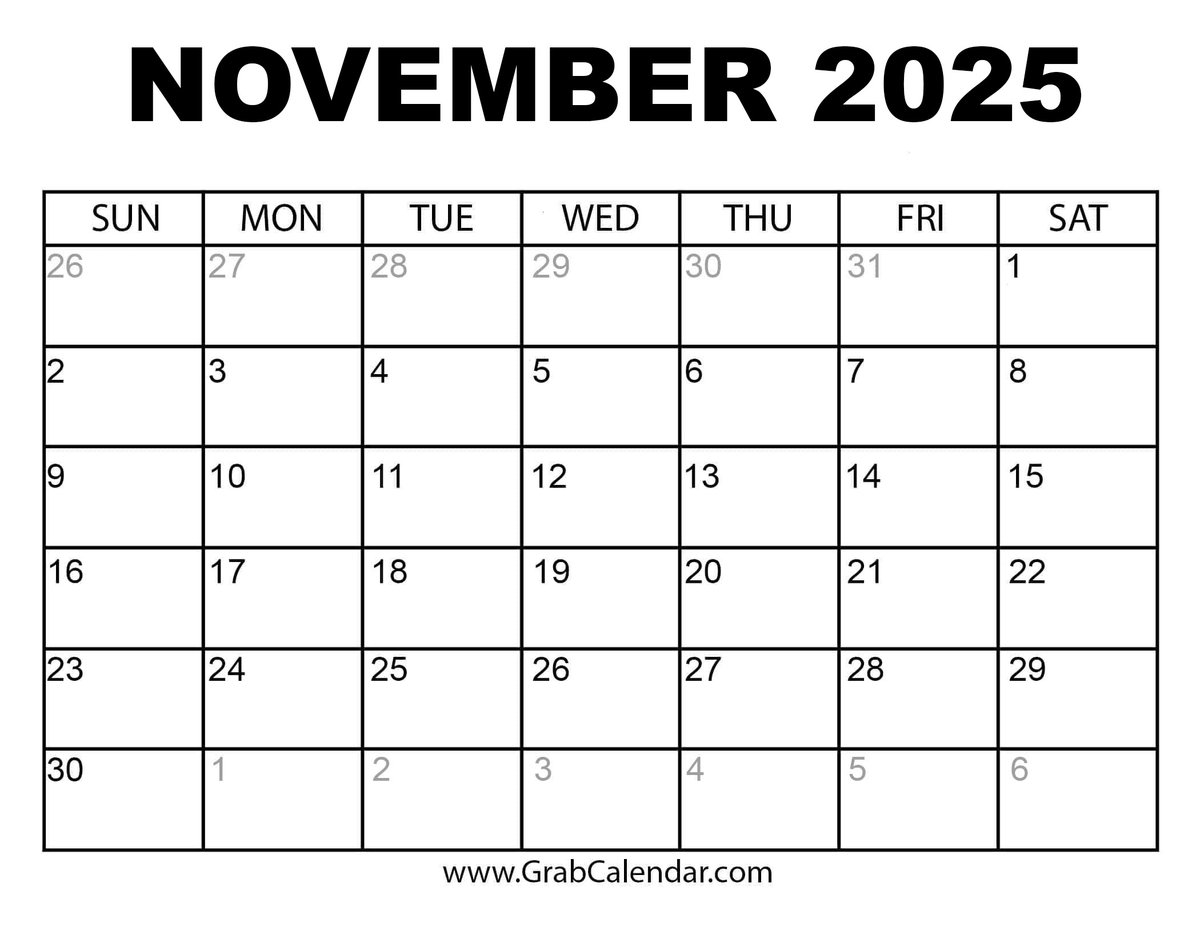 CalendarGrab's tweet photo. Capture November’s quiet magic with our Printable November 2025 Calendar — roomy layouts + Thanksgiving (Nov 27) already marked. 📅  https://t.co/G5mROPbCwj #NovemberCalendar #Printables #GrabCalendar https://t.co/457XrV2uX3