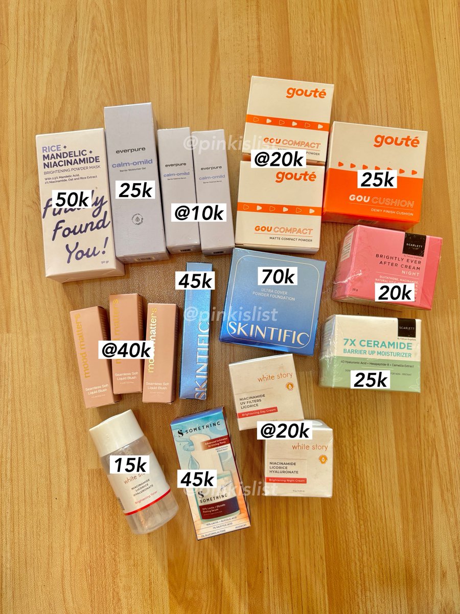 pinkishlist's tweet photo. habisin stock skincare &amp; makeup aku yukkk. banyak harga yang aku turunin nih! all new dan ori yaa.

free ongkir via 🍊
https://t.co/F3UdQHduj0 https://t.co/7RRY2Pcixl