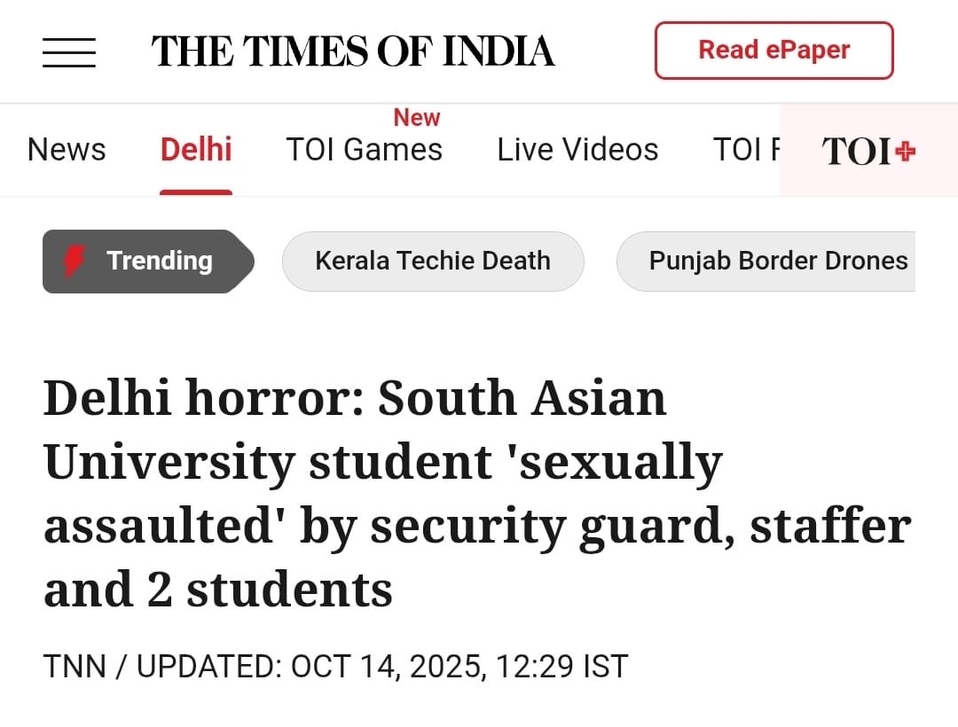 It is remarkable how swiftly <a href="/BJP4India/">BJP</a> discovers its moral outrage whenever an incident occurs in Bengal. One unfortunate event and their PR machinery immediately mobilises, often passing judgment before the facts are even established.

But when the horror strikes Delhi, the
