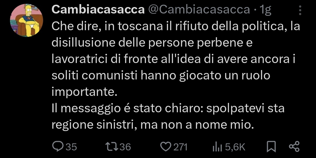 Lo vedo leggermente fumantino