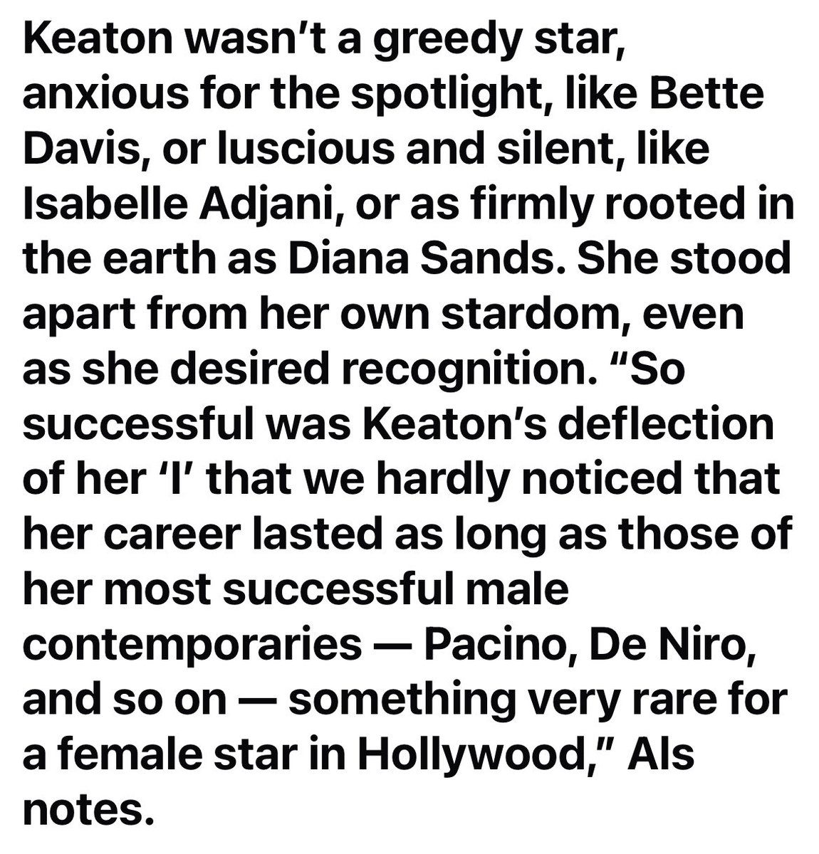 Photograph by James Hamilton. Text by Hilton Als <a href="/NewYorker/">The New Yorker</a> 

#DianeKeaton