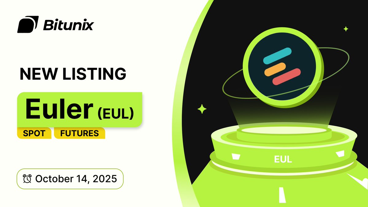 BitunixOfficial's tweet image. 📣 $EUL @eulerfinance Trading is now available on Bitunix!
🚀 Spot Trading bitunix.com/spot-trade/EUL…
🔥 Futures Trading bitunix.com/contract-trade…
ℹ️ More Details bitunix.com/coin-introduce…