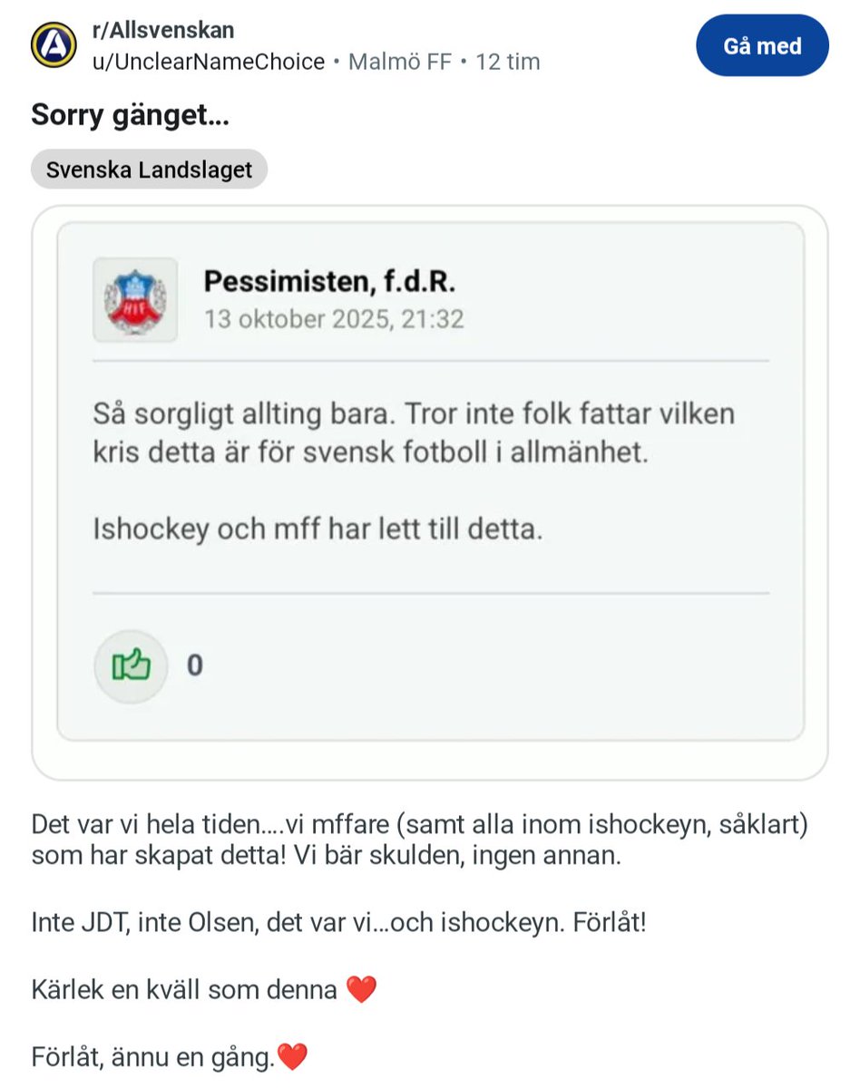 RobinSvensson2's tweet photo. @ZeppiCC Det är ishockeyn och Malmö FF's fel https://t.co/DHmogPaDnM