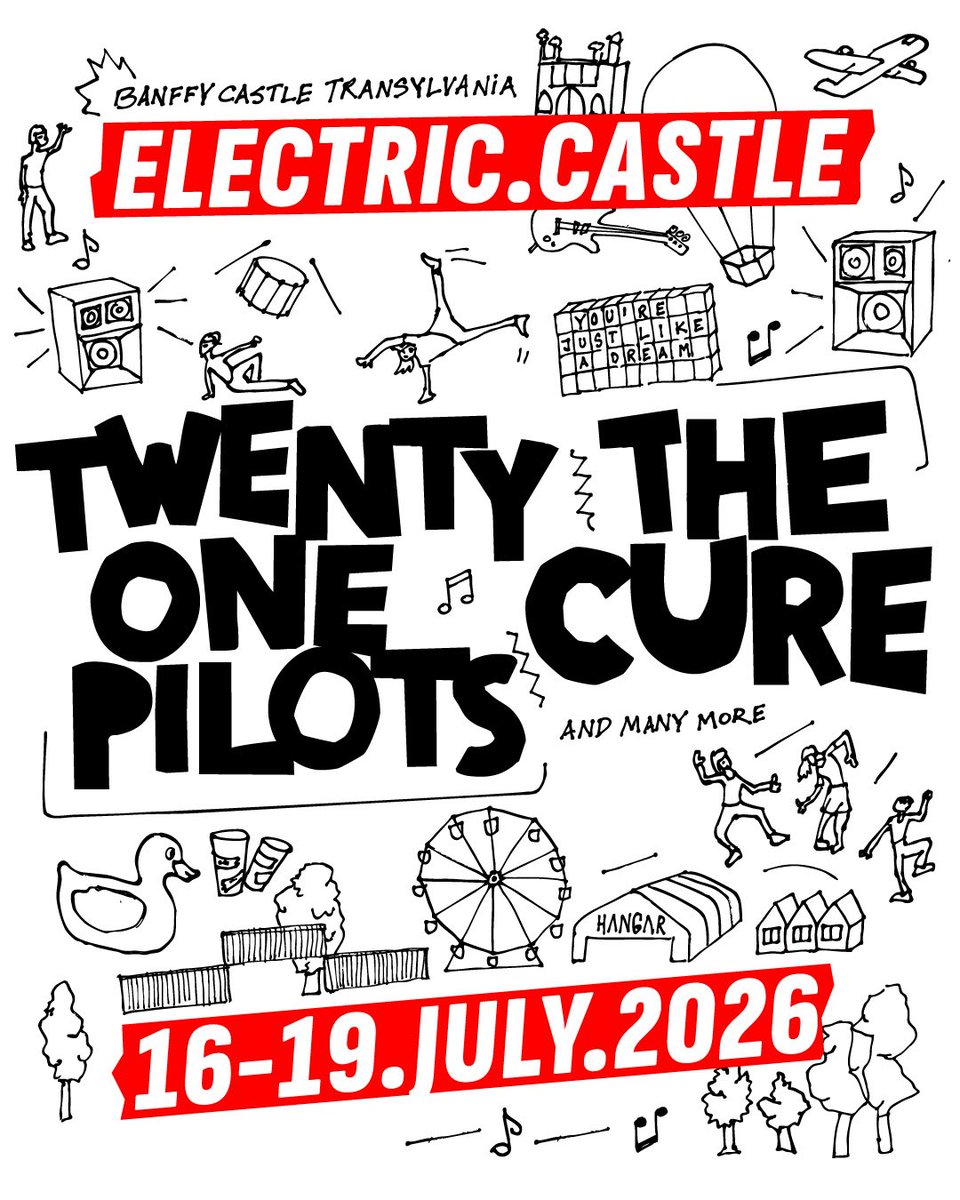Twenty One Pilots and The Cure have just been announced as the headliners of Romania’s Electric Castle festival, taking place July 16-19. Tickets are on sale now.