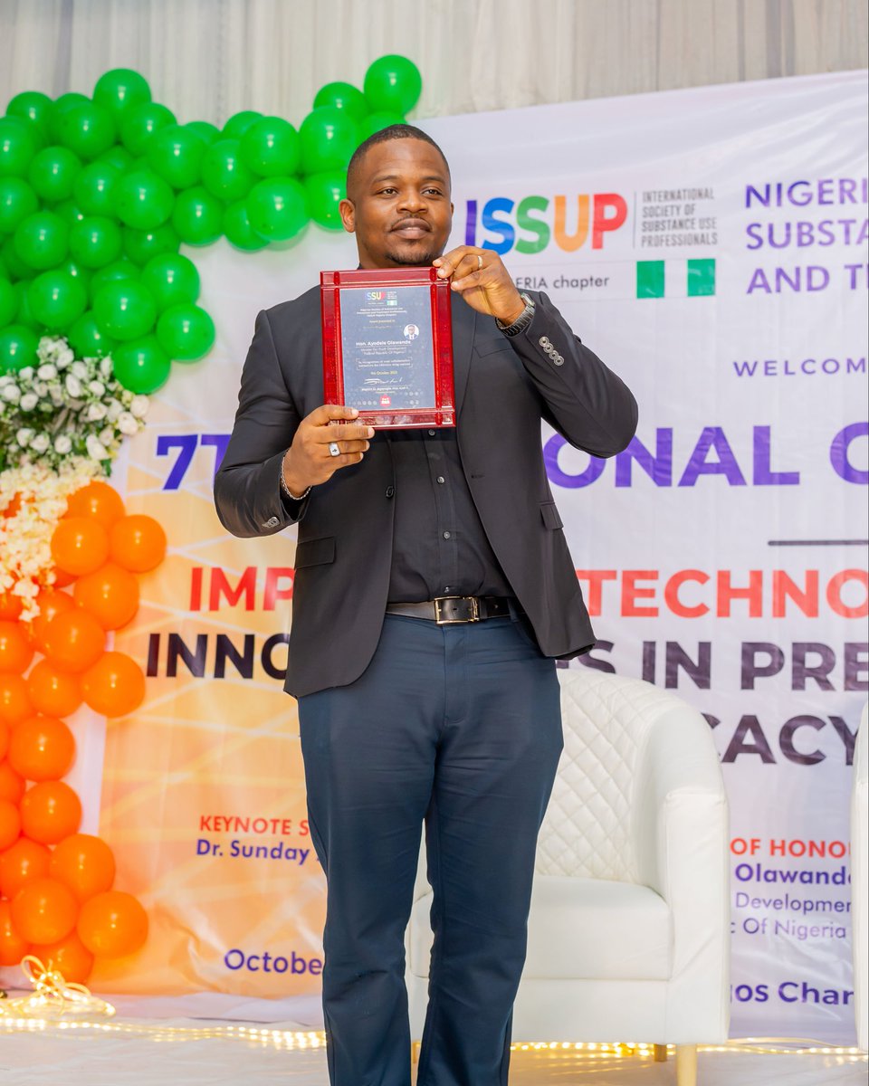 He called on <a href="/Issup_nigeria/">Issup Nigeria</a> to partner with <a href="/fmydNG/">Federal Ministry of Youth Development, Nigeria</a> in establishing a Community of Practice for Youth  Innovation in Substance Use; platform where young Nigerians working on substance use prevention &amp; treatment innovations can be groomed, mentored &amp; supported to scale their ideas