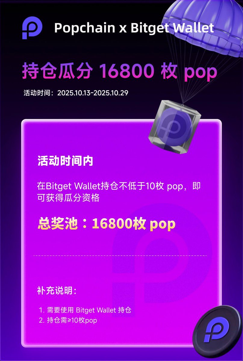 最近仔细看了下 PopChain，越看越觉得这条线有点东西。
它提的 ConnectFi 概念，其实是在补 Web3 里一个被忽视的空缺：
资产可以上链、交易可以上链，但“人”一直没被真正上链。

PopChain 想解决的，就是身份、内容、行为的确权问题。
它把用户的每一次参与都转化为可追踪、可激励的链上行为，
再通过