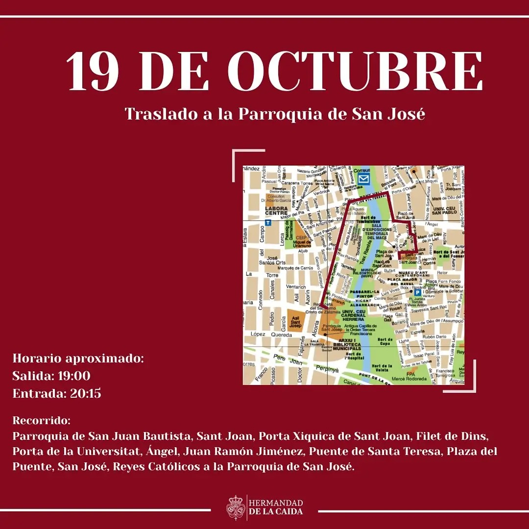 Os compartimos el horario y recorrido de los cultos externos que ha organizado la hermandad con motivo del XII JOHC ¡Os esperamos! 

#XIIJOHC2025 #JOHCEIche #LaCaidaenelJOHC