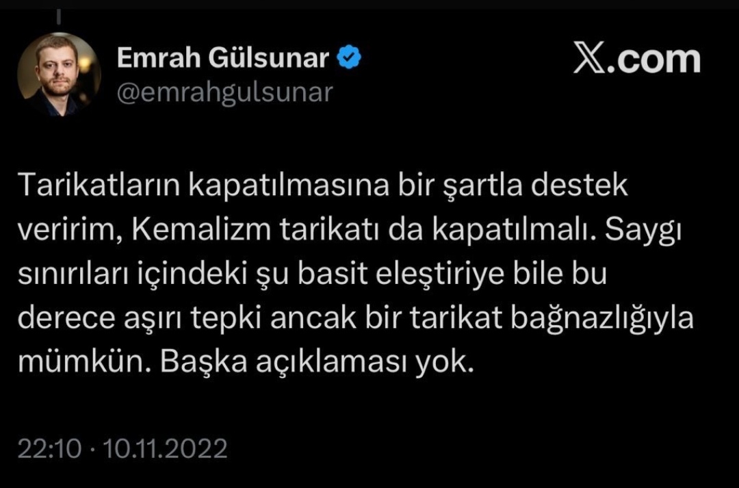 Bu Kemalistlerin aptal,cahil ve kör olduğunu taaaa 1975 yılı da söylemiş siyasi literatüre geçirmiştik.
Şimdi son günlerin yeni trolu çakma akademisyen Emrah Gülsunar için mabadlarını yırtıyorlar.
Ulan Adam Kemalist düşmanı.
Çocuk ilk seçimde vekil olmak için taklalar atıyor