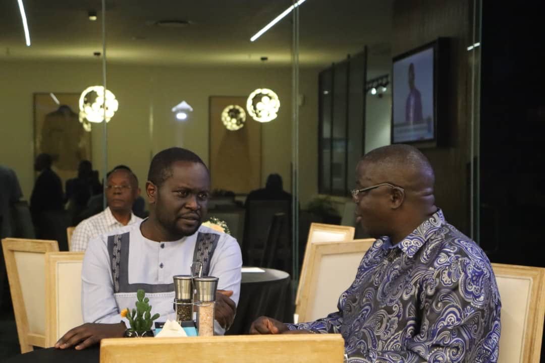 With Justice Charles Mkandawire, Supreme Court of Malawi, during the gala dinner organised by the Southern and East Africa Chief Justices Forum. Gaborone, Botswana.
