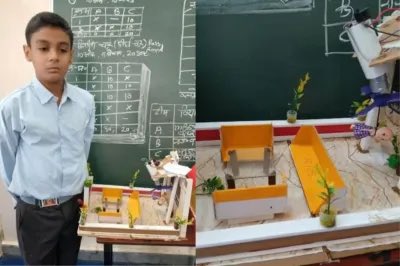 erbmjha's tweet image. A young boy from Jhunjhunu, Rajasthan has built an anti-suicide ceiling fan that can save lives.

- Detects excess weight → triggers alarm
- Lowers by 2 feet → prevents strangulation
- Won 1st prize at the district science fair, heading to state level!

Looking at the rising…