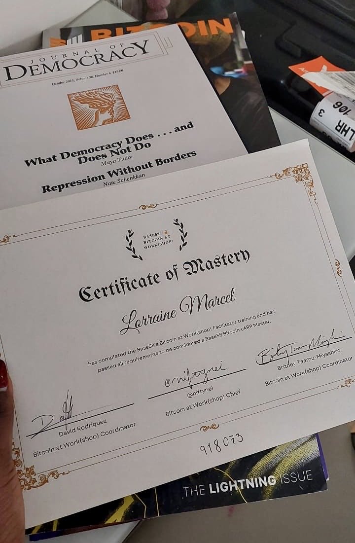 marcelorraine's tweet image. Last week, I was in Nashville ahead of the Global Bitcoin Summit, where I had the incredible opportunity to attend the @base58btc LARP training by @niftynei an immersive, hands-on Bitcoin protocol simulation hosted at the @BitcoinMagazine HQ. ⚙️
The experience was intense,…