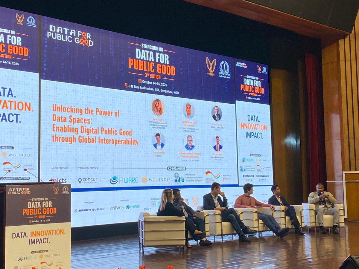 CDPG_IISc's tweet image. A powerful conversation unfolded at the 3rd Edition of the Symposium on Data for Public Good during the panel discussion on “Unlocking the Power of Data Spaces: Enabling Digital Public Good through Global Interoperability.”
The session brought together an exceptional panel of…