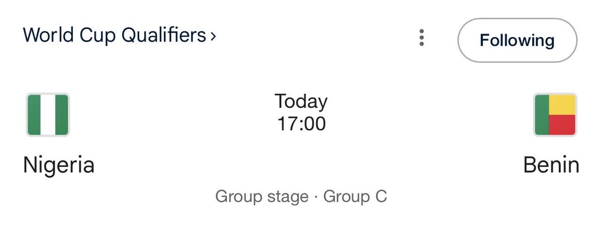thatTech_bro's tweet image. World Cup Qualifiers
Nigeria vs Benin
No panic Na we get today 🚀🚀
#WorldCupQualifiers