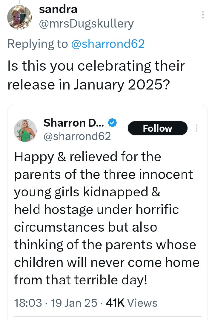 Genuine question ❓ 

Should an individual lose their MBE for lying?

Sharron Davies MBE has been caught out telling a very dangerous lie, in the middle of a peace process...
and she still doesn't remove her post.
👇👇👇👇👇