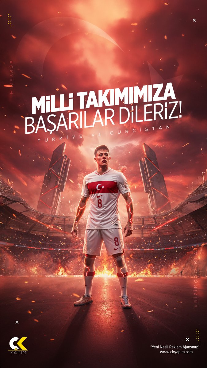 #MilliTakım Maç günü tasarımı.
— Nano banana.