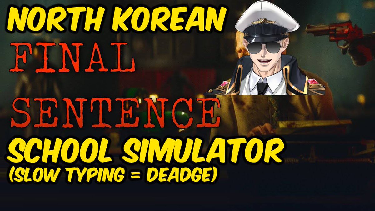 IvanIronfist's tweet image. In Soviet Russia the school shoots YOU.

#finalsentence Final Sentence is a game where you compete against other typists in real time battle royale style. Only the fastest one wins. Also covered by Caseoh.
(We got 5 wins btw) 

Stream link in reply: