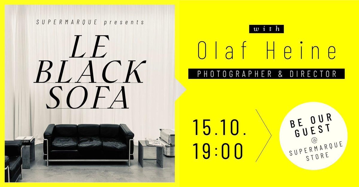 morgen ist es wieder soweit: #leblacksofa im maison supermarque mit olaf heine