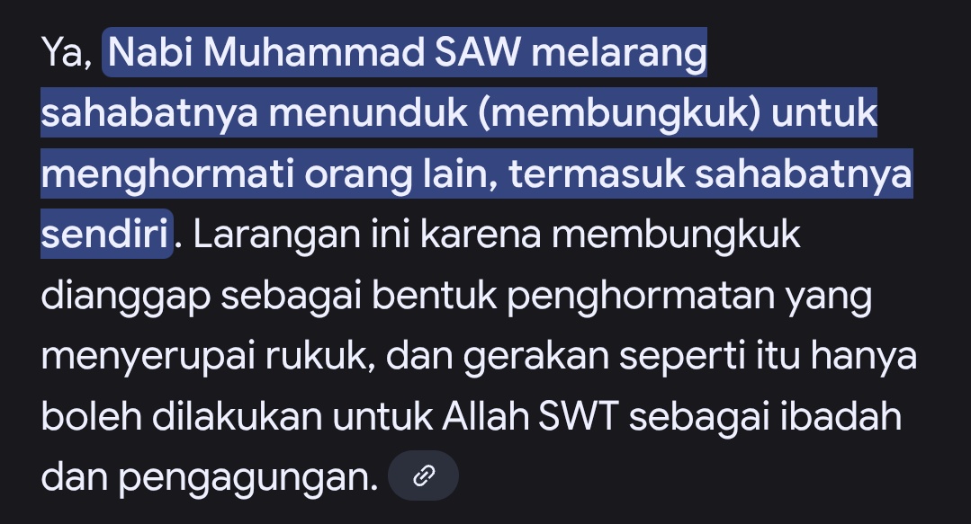 entforevah's tweet photo. @jawafess yang menganggap ini hanya bentuk menghormati, silahkan dikaji kembali, Nabi SAW bahkan melarang sahabatnya membungkuk untuk menghormati orang lain https://t.co/LyfjXvvJTJ