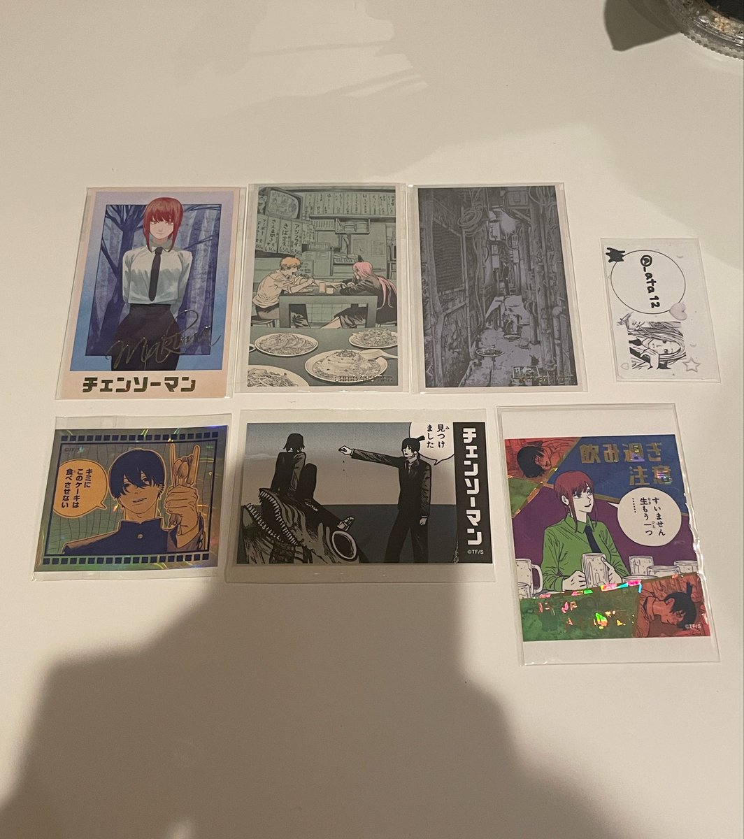 _ata12's tweet photo. 〈交換・買取〉
チェンソーマン デンジのメモリアルコレク��ョン
　オーロラステッカー　アテンションステッカー

譲 :　画像1枚目　or　ご提示頂いた金額+送料

求 :　画像2枚目

買取の場合、定価以上で買い取ります
難しいとは思いますがお気軽にお声掛けください✧︎ https://t.co/8EEnh3Mgcu