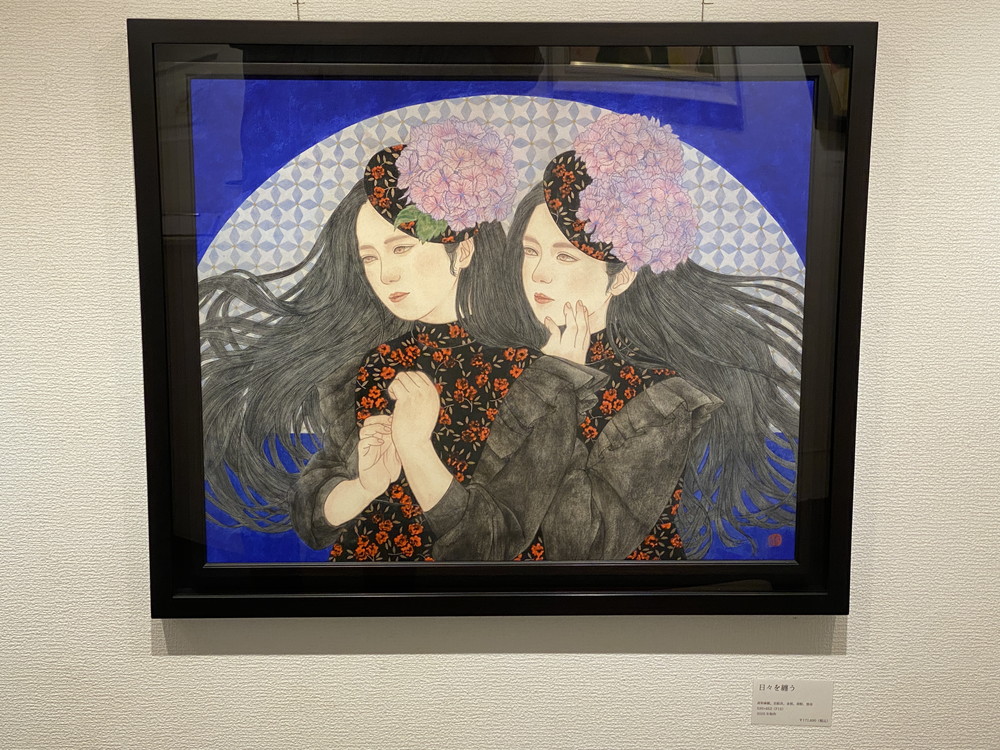 西口茜 個展　日々を纏う
１枚目の絵はちょうどギャラリー第２で展示中の千源さんがモデルとなっています。