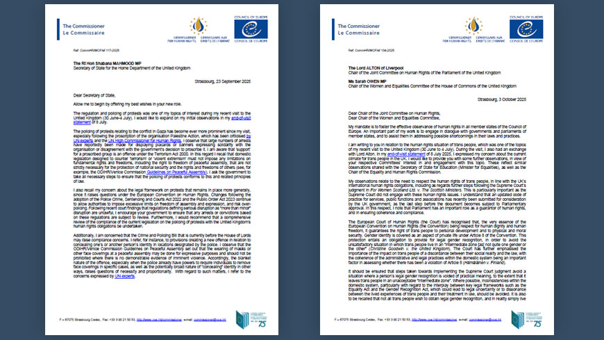 Read my two letters to the #UK:
1. Protests: I call for a review of the legal framework and the reconsideration of provisions in the Crime &amp; Policing Bill that could restrict freedom of assembly.
2. Trans people: I warn against exclusion &amp; zero-sum approaches
👇#HumanRights