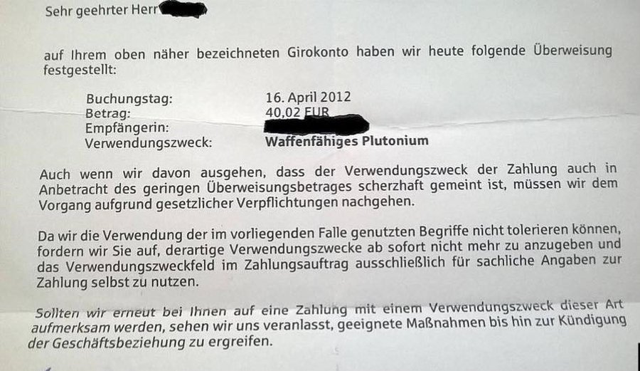 fritz_panko's tweet image. Bänker sind so humorlos🙄