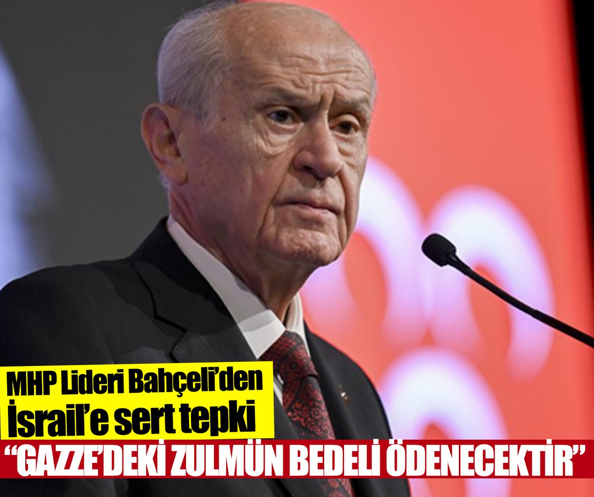 📌MHP Lideri Bahçeli’den İsrail’e sert tepki!

💬“Gazze’deki zulmün bedeli ödenecektir”

Detaylar👇

turkgun.com/gundem/mhp-lid…