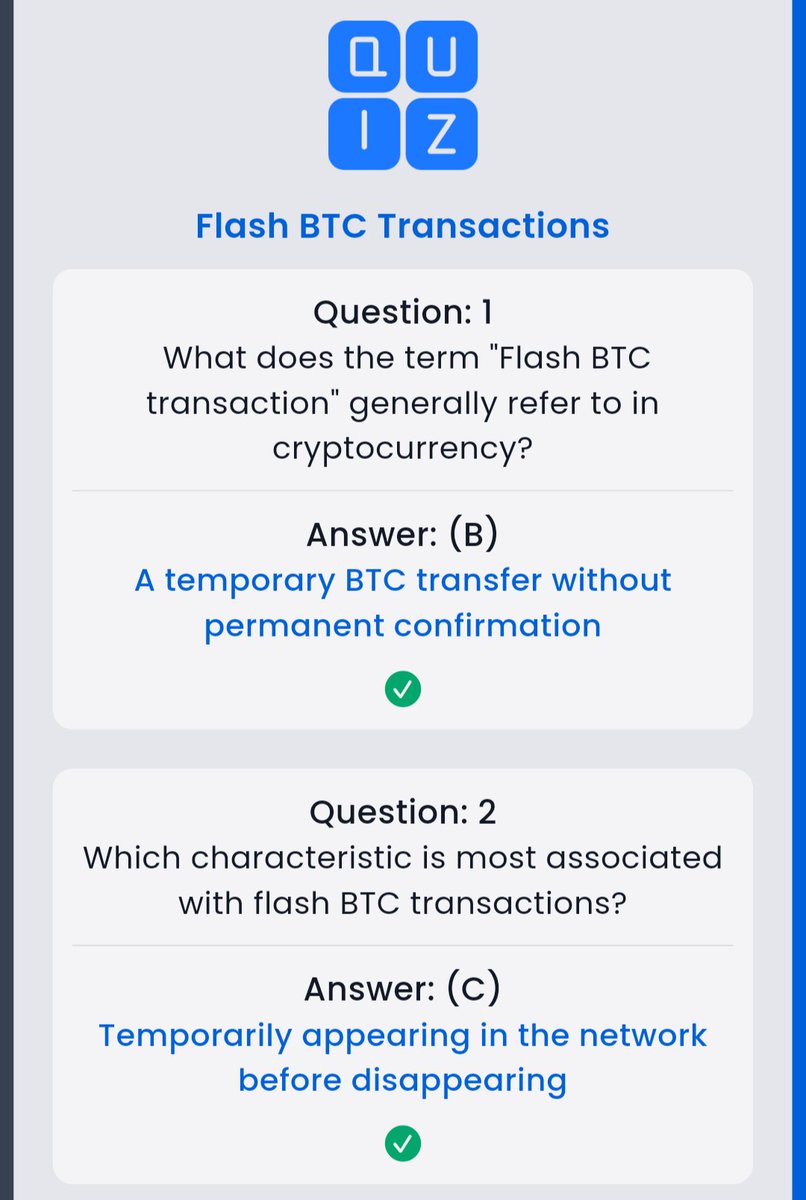 GO1PAWSED's tweet image. 🔥 SYNTAX VERSE Daily General quiz answer !
🗓️ 14.10.2025
❓General Quiz Title : Flash BTC Transactions
🎁 Reward : 26.12 $SYNTAX
🧑💻 Answers : B, C, D, C
✅ Join : syntaxverse.com/rf/03S8JTIFDDN
☑️ TG Channel : t.me/syntaxversequi…
#syntax #syntaxverse #syntaxvault #syntaxquiz