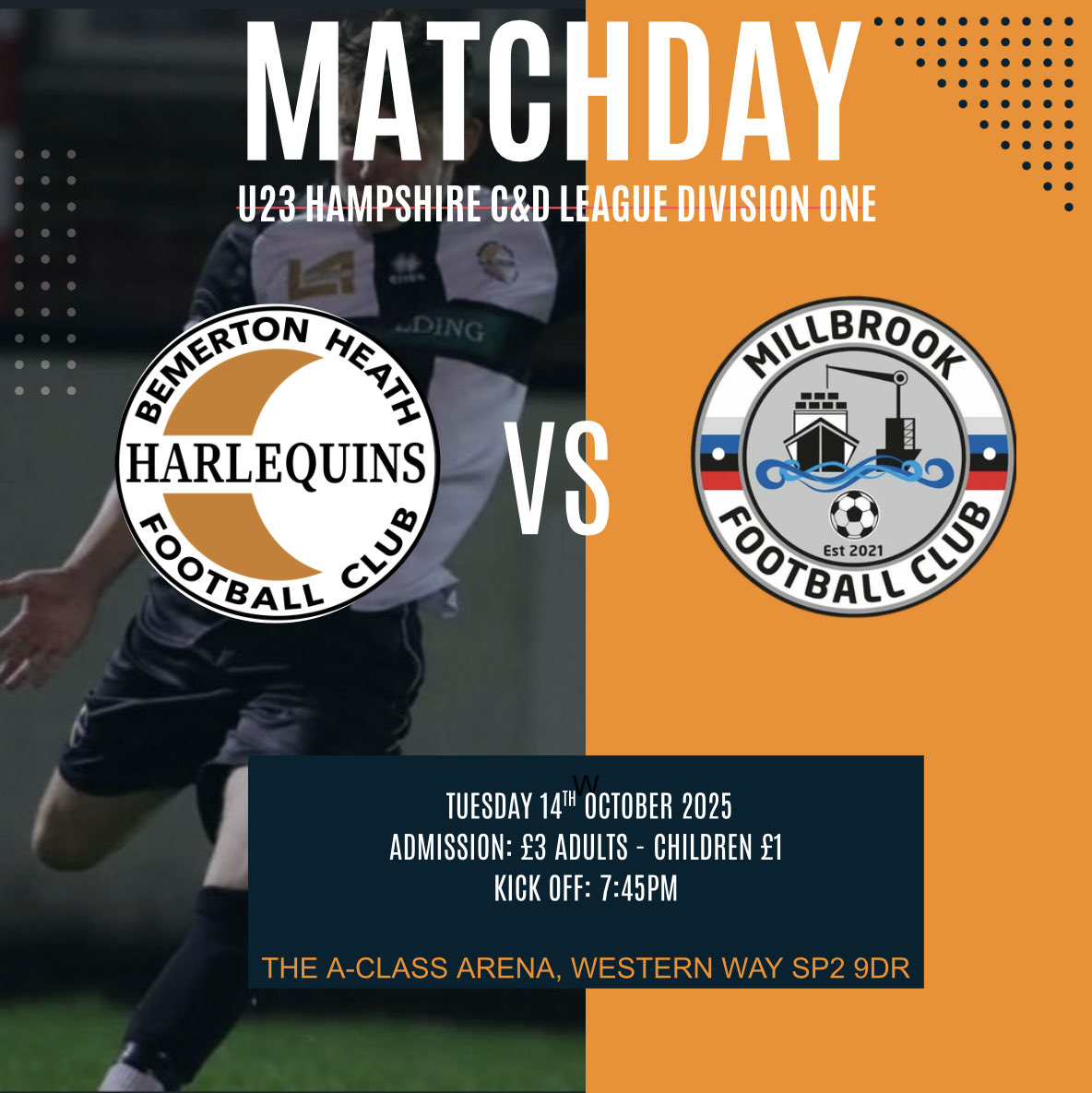 MATCHDAY: u23s

It’s a top of the table clash tonight as the u23s host Millbrook. Both sides have a 100% league record so far, so this should be a cracker ⚽️⚫️⚪️🟠

Bar and kitchen open as usual 🍔🌭🍕🍟🍺🍻🥂