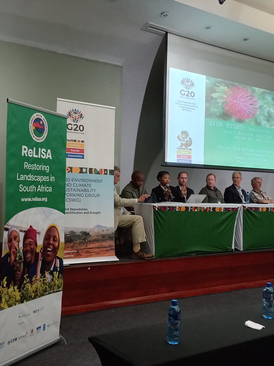 unescoROSA's tweet photo. At the #ReLISA #G20ECSWG Side Event, UNESCO ROSA led a discussion with the Waterberg Biosphere Reserve on how water funds can help upscale catchment restoration for water security. https://t.co/AQHEemf5o7