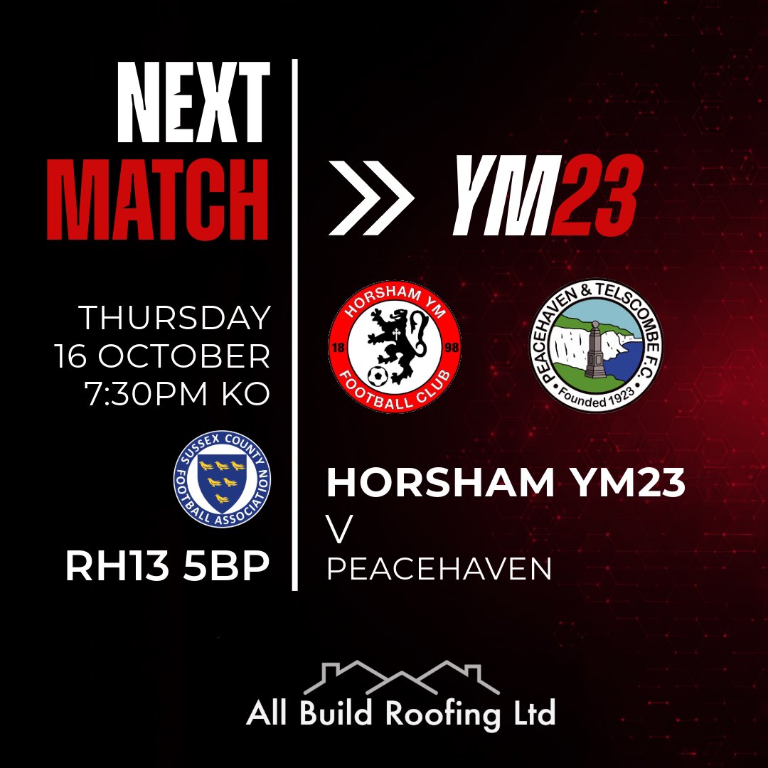 horshamymfc's tweet image. YM23s are back in action on Thursday we we host @PT_FC at The @HerbertDirect Stadium in The Sussex FA U23 Challenge Cup 

A place in the QF awaits the winner…