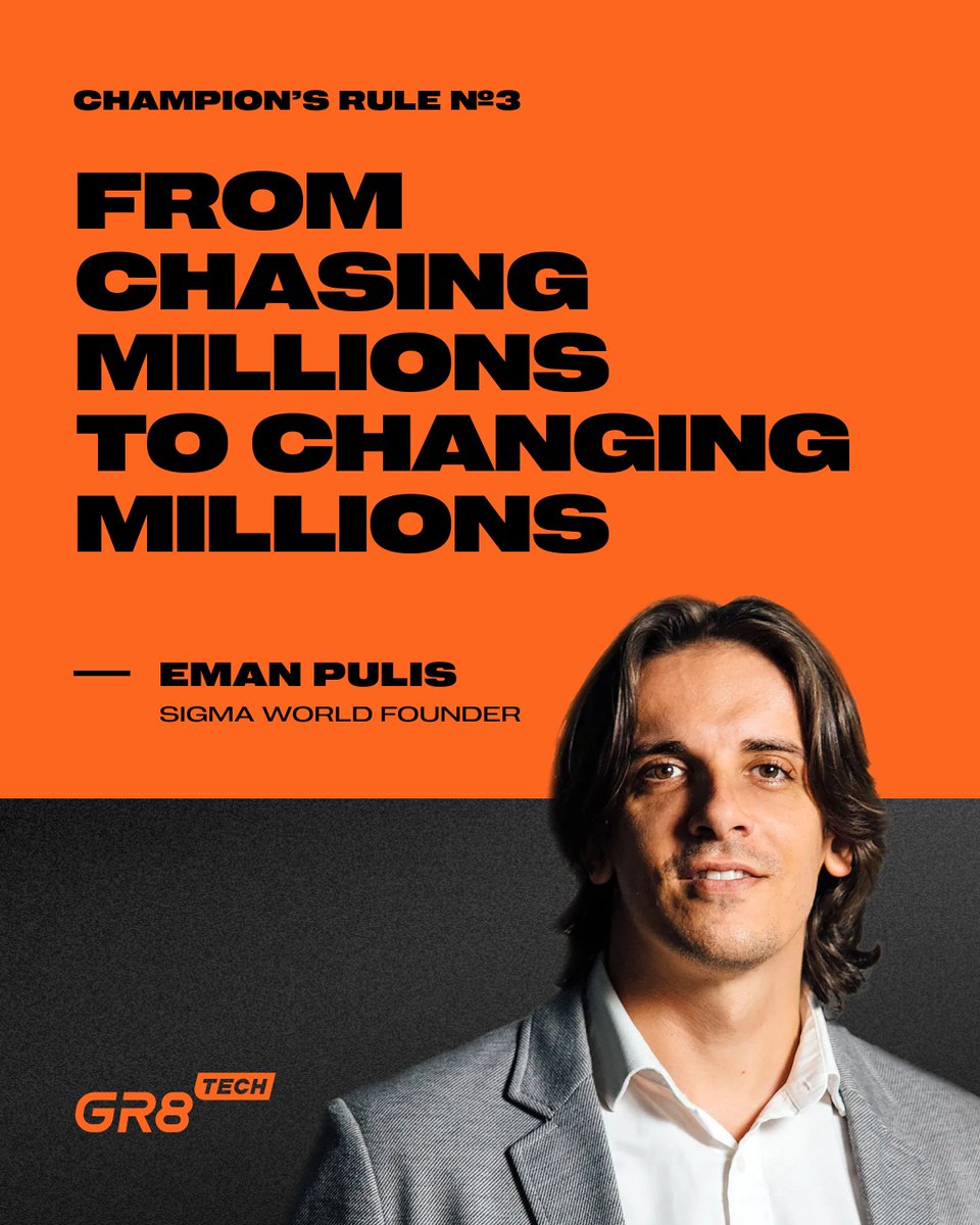 🥊 Champion’s Rule №3

Eman Pulis, Founder of SiGMA Group

"In my 30s, my dream was to become a millionaire — to achieve financial freedom. Ten years later, the dream remains, but the metric has changed. Today, I measure wealth by the number of lives impacted. If I can help lift
