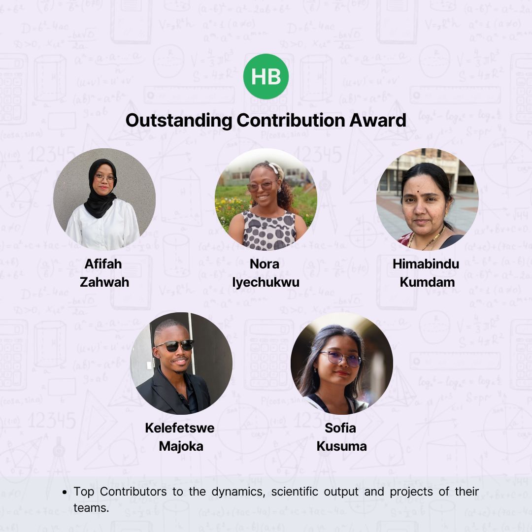 Meet some of our amazing interns who stood out during the just-concluded HackBio Internship 

Best Intern 
Top Contributors 
Mr &amp; Mrs NGS 

Know any of them? Tag &amp; celebrate them below.
Our next internship begins Oct 26th—don’t miss out!
🔗 Join us buff.ly/BRw65ST