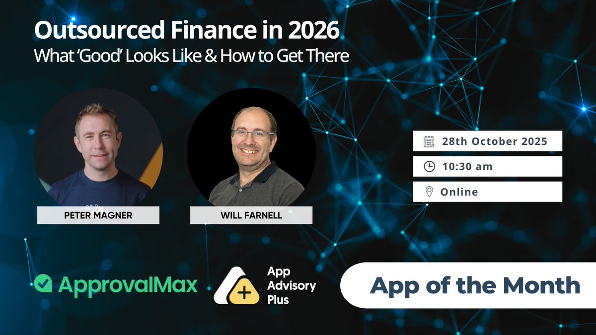 AppAdvisoryPlus's tweet image. 🎉 Two weeks to go till we’re co-hosting an exclusive webinar with our App of the Month, ApprovalMax and you won’t want to miss it.

👉 Save your seat: ow.ly/7gfc50X8yz6

#ApprovalMax #AccountingTools #Accountancy #AccountingTips #AAP #AppAdvisoryPlus #BusinessEfficiency