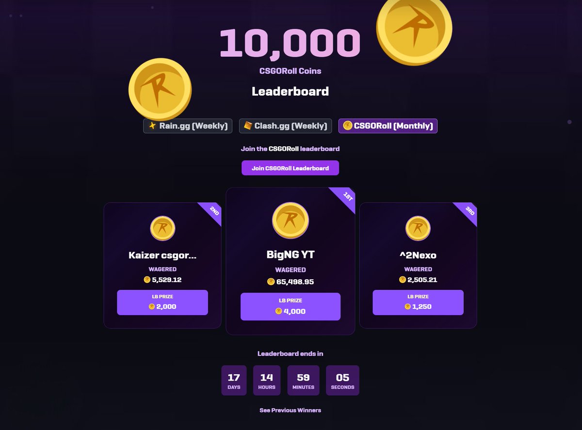 Gonstcs's tweet image. $10,000 CSGOROLL MONTHLY RACE!
🎁HUGE prizes to be WON!
How do I win?
✅Use Code: Gonst on @CSGORoll csgoroll.com/r/GONST
✅Every coin you WAGER enters you into the RACE
🎁$20 to a random Like + Retweet
⏳17 Days Left!
⚡️High Rollers hmu on discord or dms
#CS2Giveaway…