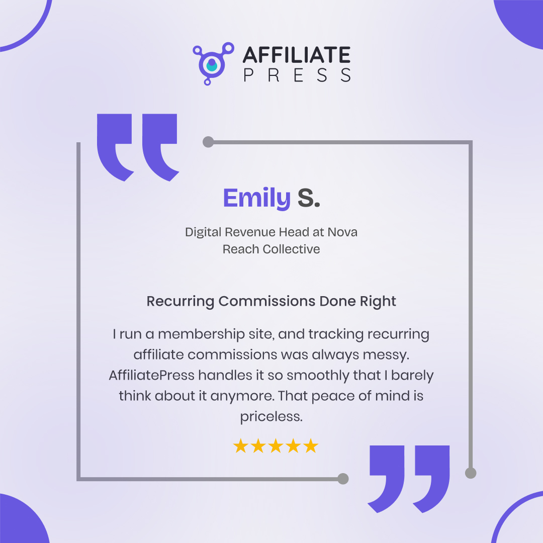 affiliatepress1's tweet image. AffiliatePress turns recurring commission chaos into seamless automation. 💡
#affiliatepress #affiliateplugin #wordpressplugins #recurringcommission #affiliatetracking