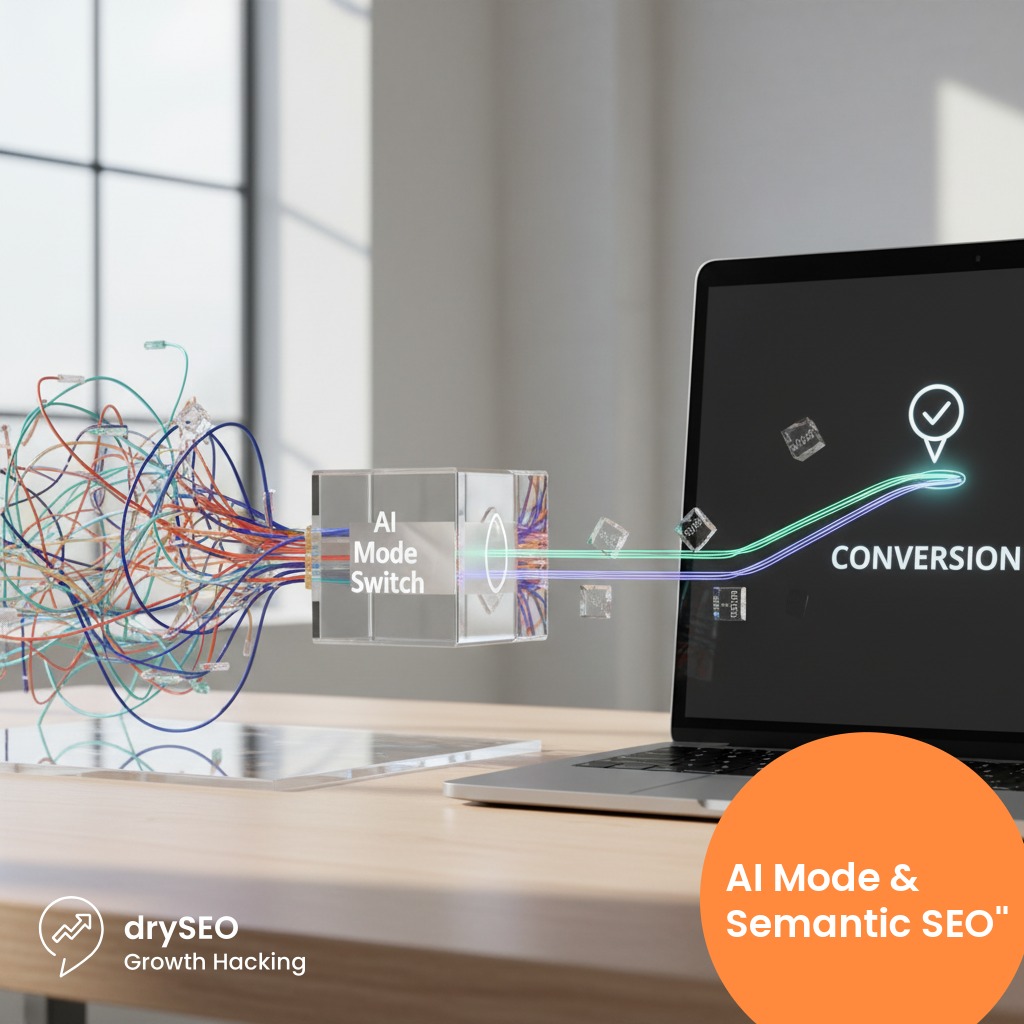 DrySeo's tweet image. AI Mode, inspired by the Messy Middle report, transforms chaotic user journeys into structured paths. The result? A blended ranking from semantic queries. Pure Semantic SEO. #SEO #AIMode #SemanticSEO