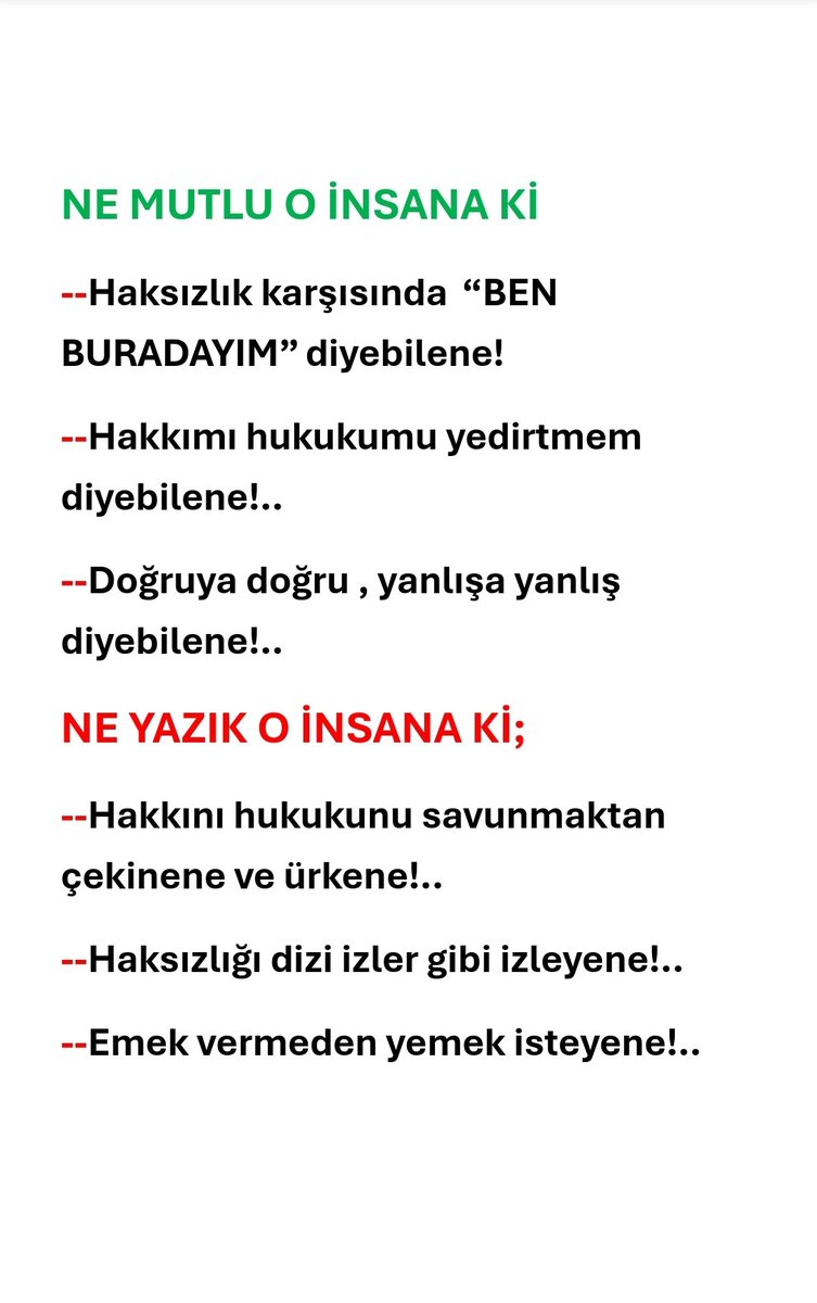 Hiç mücadele edenle etmeyen bir olur mu?
#KademeKırmızıÇizgimiz