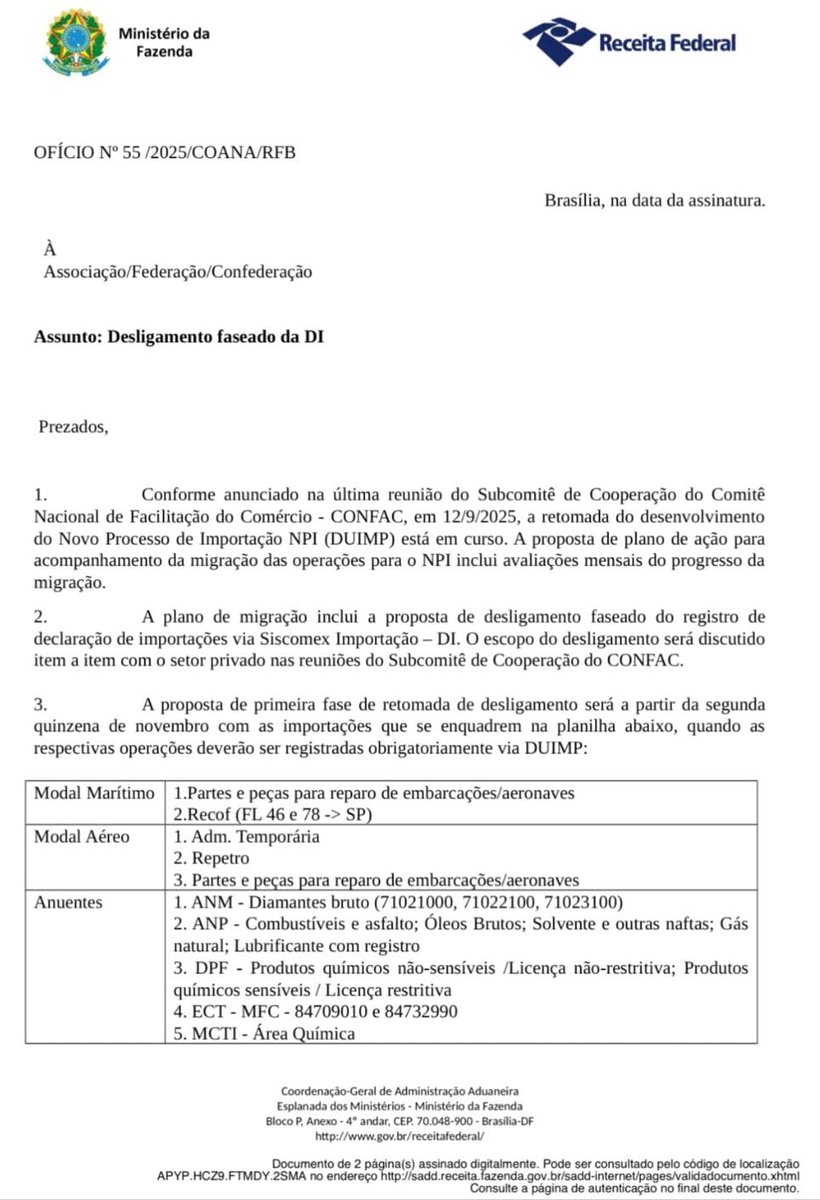 avejus58's tweet photo. COANA anuncia etapa do desligamento faseado da D.I. 

para saber mais participe do curso Importação Despacho Aduaneiro e As Rotinas e Procedimentos
Para Inscrição acesse:
manuel@orientadoraduaneiro.com.br https://t.co/FhnMGUL3uY