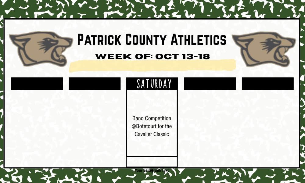 PCHS Athletics this week!