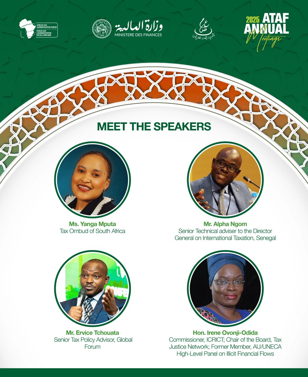Meet the distinguished speakers at the 2025 ATAF Annual Meetings who will lead the conversation in taxation, development, and innovation.

Register for the Annual Meetings here: bit.ly/4pJzcUS

#ATAFAnnualMeetings
#Algeria