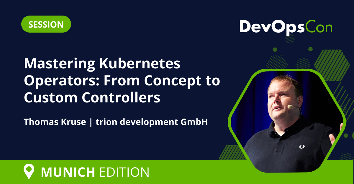 devops_con's tweet image. Ready to take your Kubernetes game to the next level? In this session, Thomas Kruse dives deep into building your own Kubernetes Operator from scratch, exploring the core concepts, real-world examples, and best practices for creating robust, maintainable automation.
Whether…