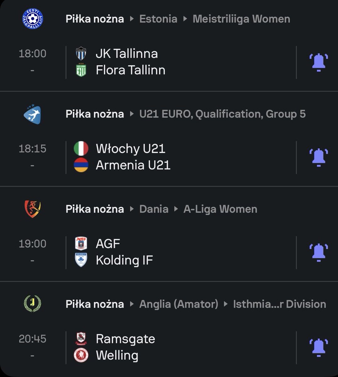 Siemanko👋
Lista pod late⚽️ na dziś