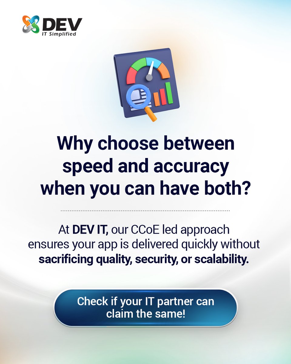 DEVITPL's tweet image. A CCoE-led partner helps your projects move faster with fewer risks and predictable results.
You save time, cut costs, and deliver with confidence.
Learn more 👇
devitpl.com
#DEVIT #CCoE #AppModernization #DigitalTransformation #CloudExperts